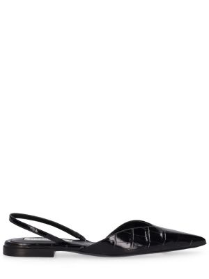 Usnjene nizki čevlji z odprtimi petami Victoria Beckham črna