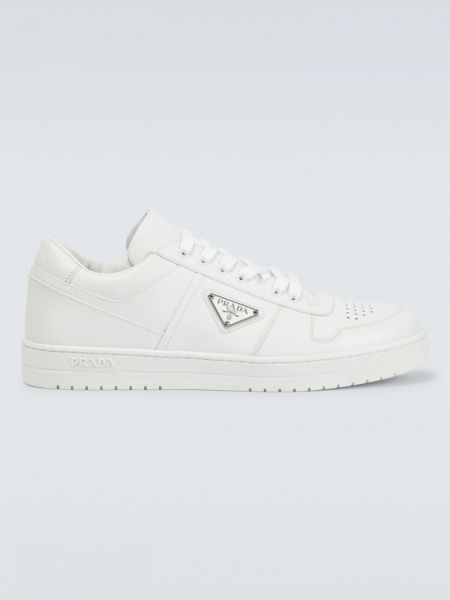 Lær sneakers Prada hvit