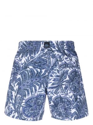 Mustriline lilleline lühikesed püksid Etro sinine