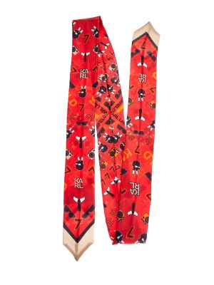 Шелковый галстук с принтом Karl Lagerfeld