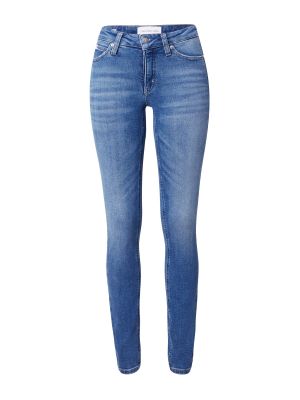Kitsa lõikega teksapüksid Calvin Klein Jeans sinine