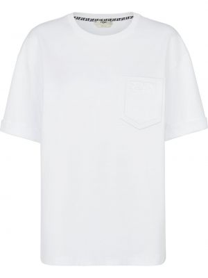 Camiseta con bolsillos Fendi blanco