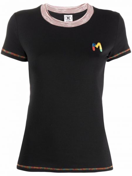 Camiseta con bordado M Missoni negro