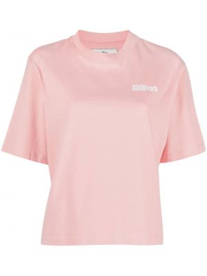 Тениска с принт Reina Olga розово