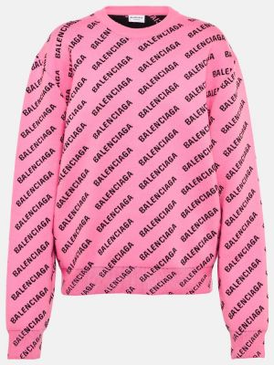 Jersey de algodón de tela jersey Balenciaga rosa