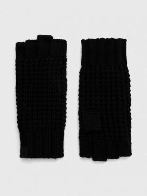 Вовняні рукавички Allsaints чорні