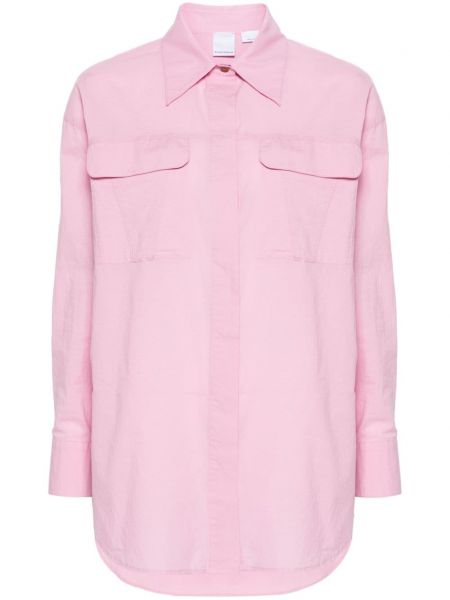 Bavlněná košile Pinko růžová