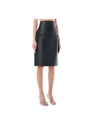 Falda de cuero de cintura alta Givenchy