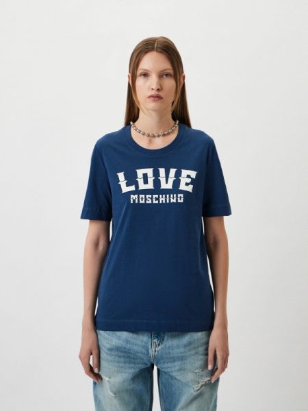 Футболка Love Moschino синяя