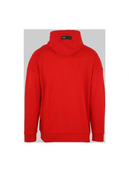 Sportlich hoodie mit reißverschluss aus baumwoll Plein Sport rot