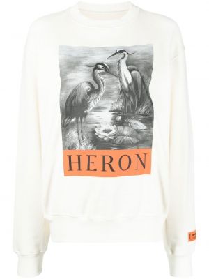 Sweatshirt aus baumwoll mit print Heron Preston weiß