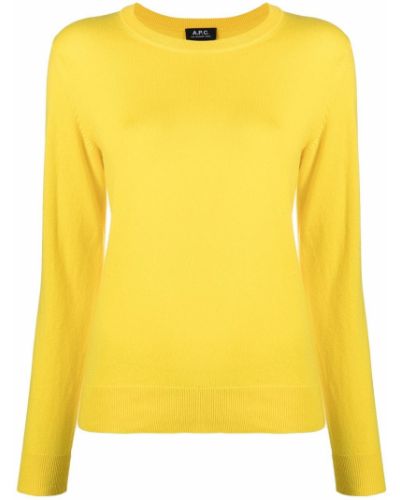 Jersey de tela jersey de cuello redondo A.p.c. amarillo