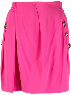 Krepové drapované šortky Balmain ružová