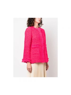Chaqueta con flecos de tweed Charlott rosa