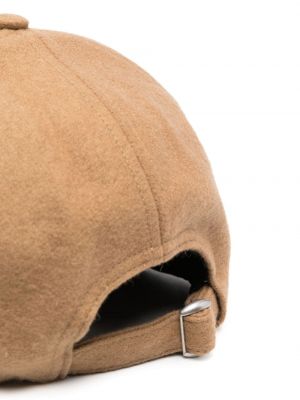 Veltinio siuvinėtas kepurė su snapeliu Woolrich ruda