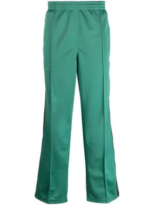 Ravne hlače s črtami Needles zelena