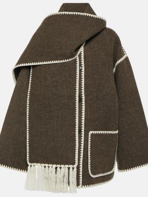 Пиджак с вышивкой TotÊme коричневый
