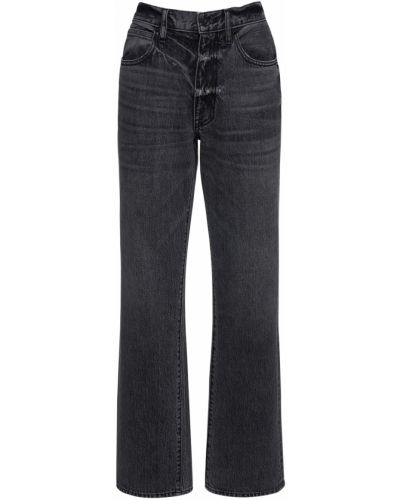Straight fit džíny s vysokým pasem Slvrlake černé