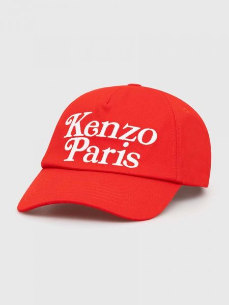 Pamučna kapa Kenzo crvena