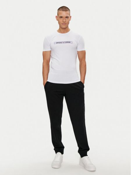 Marškinėliai slim fit Emporio Armani Underwear balta