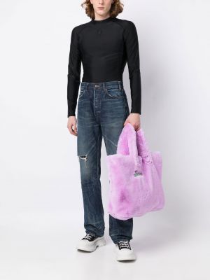 Pelz shopper handtasche Natasha Zinko lila