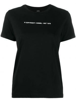 Camiseta slim fit Diesel negro