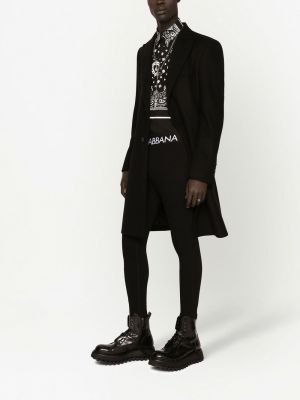 Woll mantel Dolce & Gabbana schwarz
