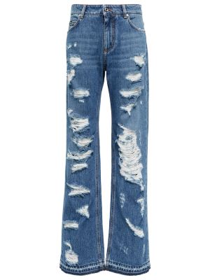 Voľné obnosené džínsy Dolce&gabbana modrá