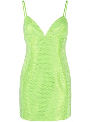 Krištáľové mini šaty Nissa zelená