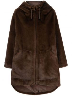 Manteau de fourrure à capuche P.a.r.o.s.h. marron