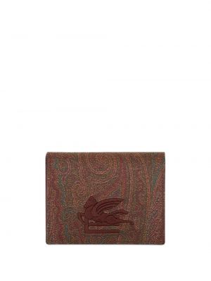 Peněženka s potiskem s paisley potiskem Etro červená
