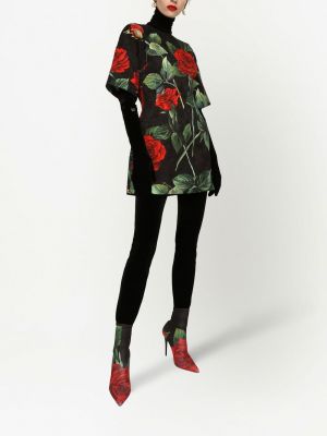 Robe en soie à fleurs Dolce & Gabbana