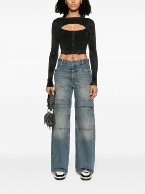 Jeansy relaxed fit Guess Usa niebieskie