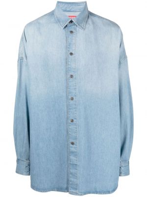 Chemise en jean avec manches longues Diesel bleu