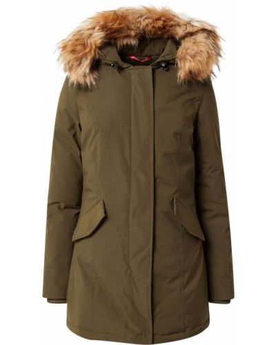 Priliehavá zimná bunda s kožušinou na zips Canadian Classics - hnedá