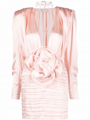 Sukienka mini z jedwabiu Magda Butrym, różowy