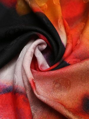 Шелковый шерстяной платок Alexander Mcqueen