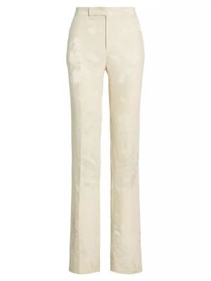 Жаккардовые брюки в цветочек с принтом Ralph Lauren Collection