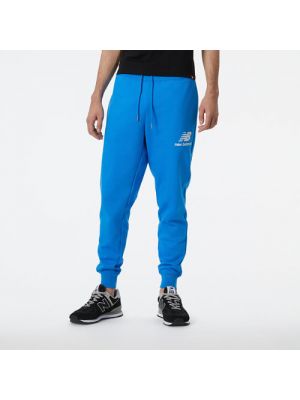 Pantalon de sport en coton New Balance bleu