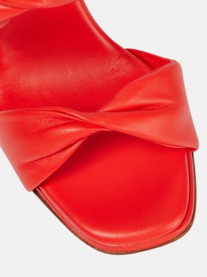 Sandale din piele Aquazzura roșu