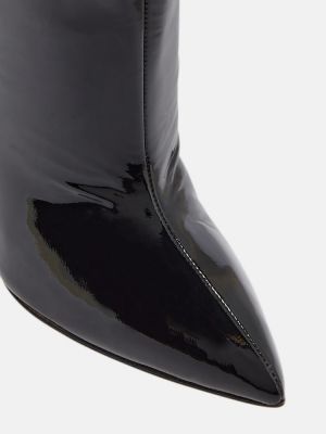 Lakirane usnjene gumijasti škornji Paris Texas črna