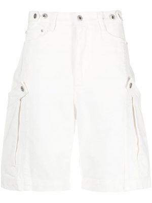 Shorts di jeans Feng Chen Wang bianco