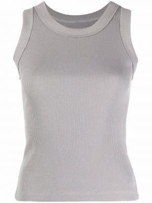 Bavlněný tank top Styland šedý