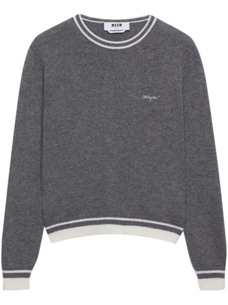 Broderet sweatshirt Msgm grå