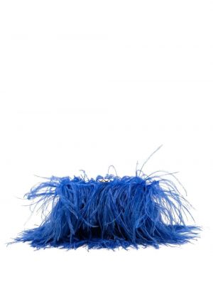 Pochette à plumes Serpui bleu