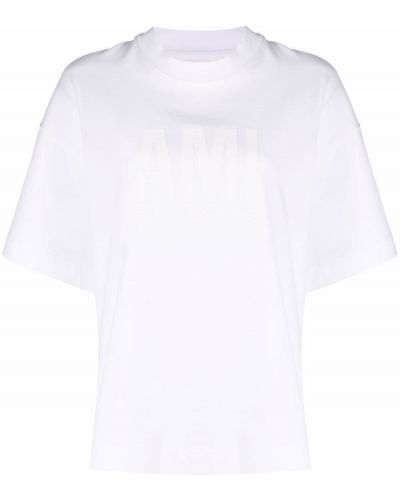 Camiseta con estampado Ami Paris blanco