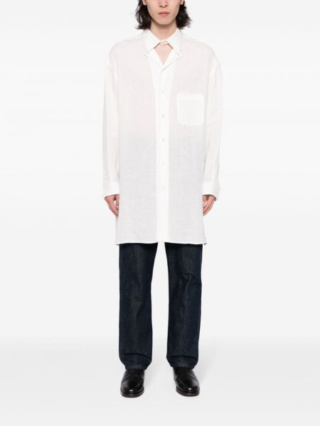 Lniana koszula Yohji Yamamoto biała