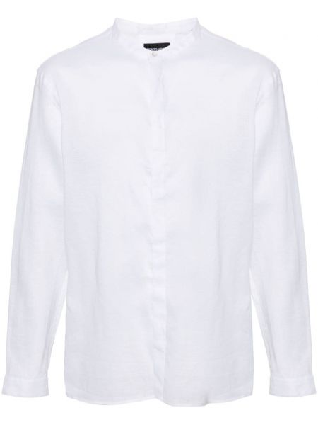 Λινό πουκάμισο Giorgio Armani λευκό
