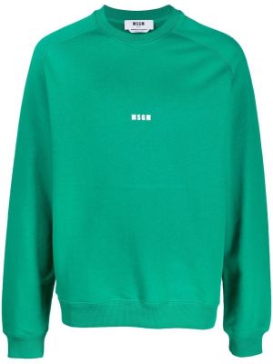 Rund hals trykt sweatshirt Msgm grønn