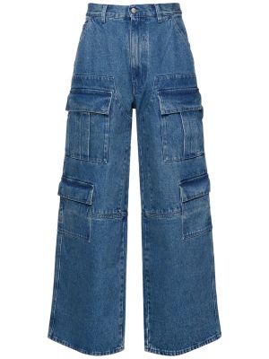 Jeans en coton oversize Ambush bleu
